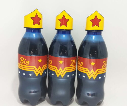 Guaranas Personalizados superman mulher maravilha