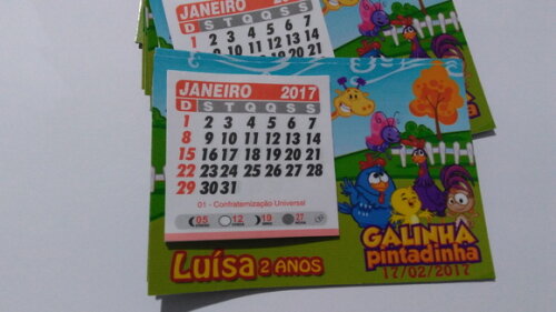 Imã Calendário Galinha Pintadinha