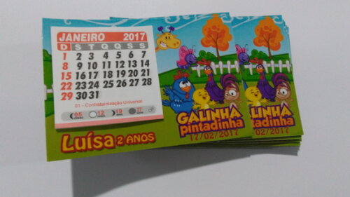 Imã Calendário Galinha Pintadinha