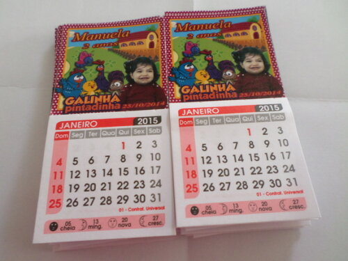 Imã Calendário Galinha Pintadinha
