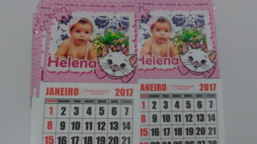 Imã com calendario gata marie