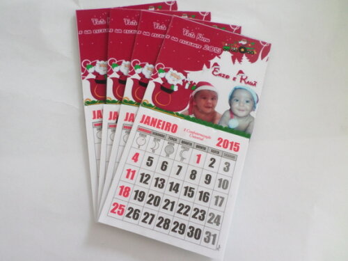 Imã com calendario natal