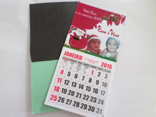 Imã com calendario natal