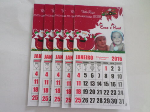 Imã com calendario natal