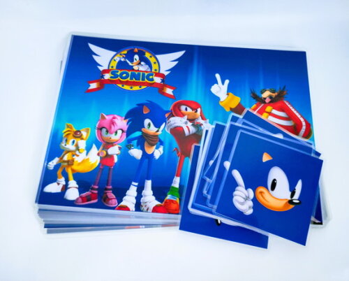 Jogo Americano Personalizado com Porta Copo Sonic
