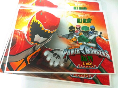 Jogo Americano Personalizado Power Rangers