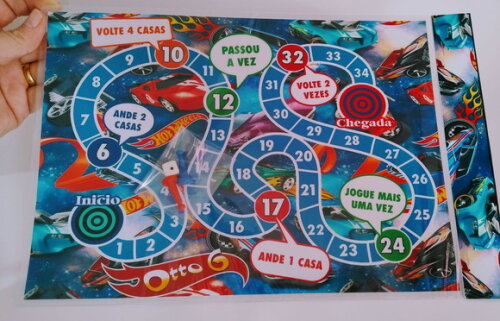 Jogo Tabuleiro Personalizado Hot Wheels