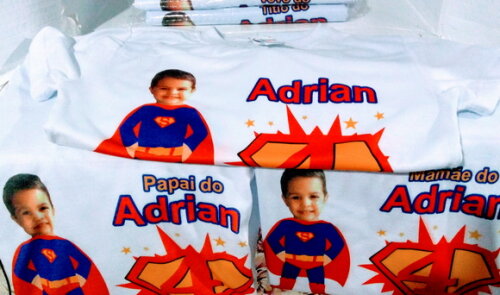 kit 3 Camiseta personalizada superman