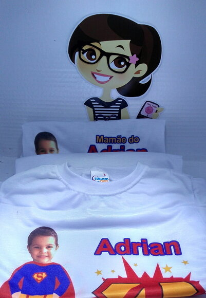 kit 3 Camiseta personalizada superman