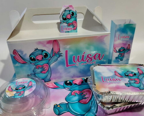 Kit Caixa Festa na Escola Stitch