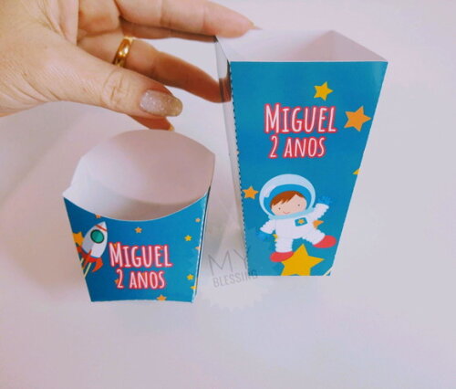 Kit Caixas de Pipoca e Batata Personalizadas
