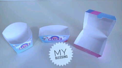 Kit Caixas de Batata, Mini Dog e Hambúrguer Personalizadas