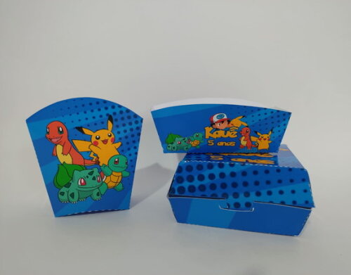 Kit Caixas Hambúrguer, Batata e Mini Dog Personalizadas
