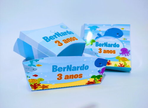 Kit Caixas Hambúrguer, Batata e Mini Dog Personalizadas
