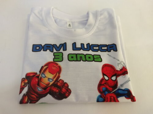 kit Camiseta personalizada os vingadores