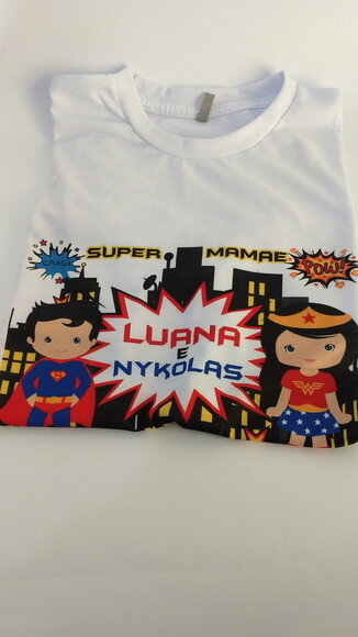 kit Camiseta personalizada super herois