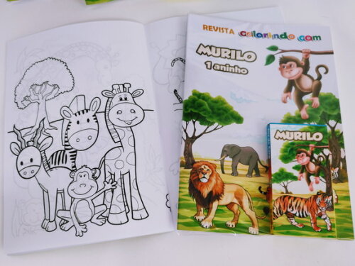 Kit Colorir Personalizado Safari