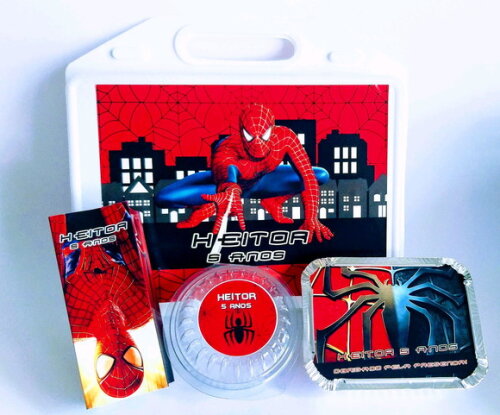 Kit Festa na Escola Personalizado Homem Aranha