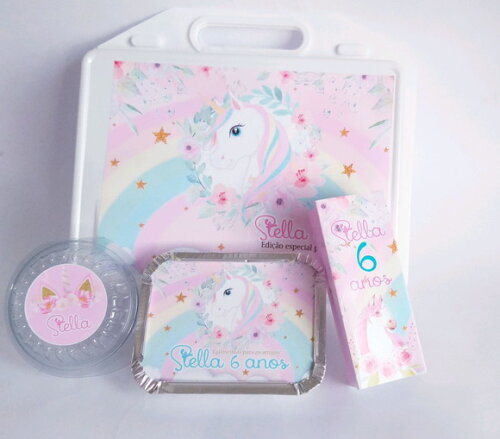 Kit Festa na Escola Personalizado Unicórnio