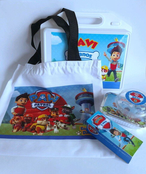 Kit Maleta Festa na Escola Patrulha Canina com Bolsa
