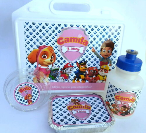 Kit Maleta Festa na Escola Patrulha Canina com Squeeze