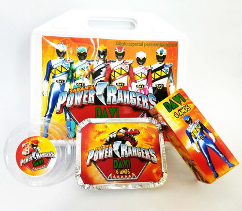 Kit Maleta Festa na Escola Power Rangers