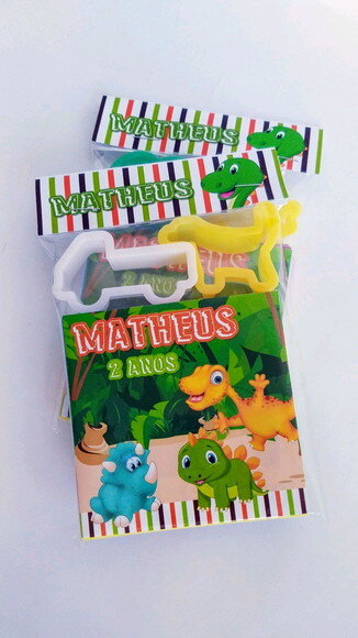 Kit Massinha de Modelar Dinossauros