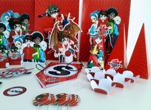 Kit Só Um Bolinho Bakugan