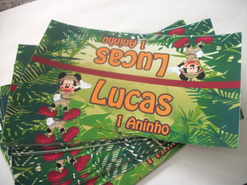 Lapela Personalizada Mickey Safari