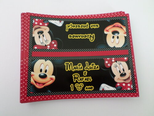 Lapela Personalizada Minine e Mickey