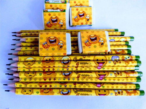 Lapis e Borracha Personalizados Emoji
