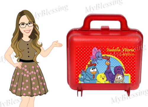 Maleta Acrilica Personalizada Galinha Pintadinha