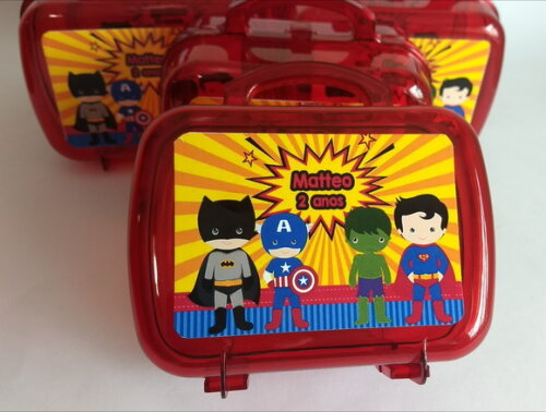 Maleta Acrilica Personalizada Super Herois