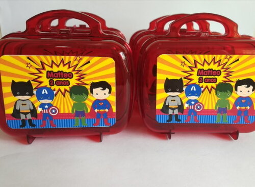 Maleta Acrilica Personalizada Super Herois