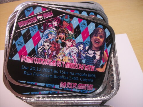 Marmitinhas Personalizadas Monter High
