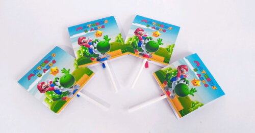 Pirulitos Personalizados Super Mario