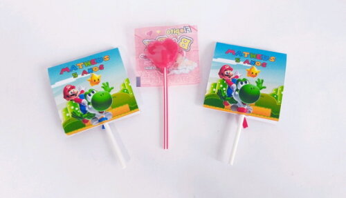 Pirulitos Personalizados Super Mario