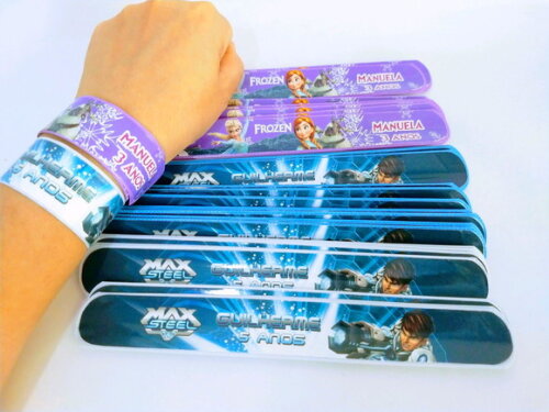 Pulseira Bate Enrola Personalizada Frozen