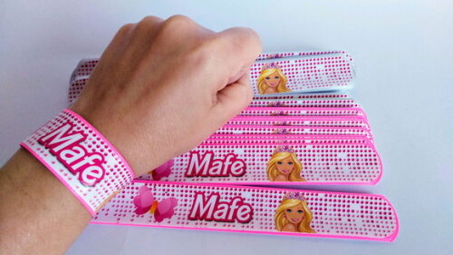 Pulseira Bate Enrola Personalizadas Barbie