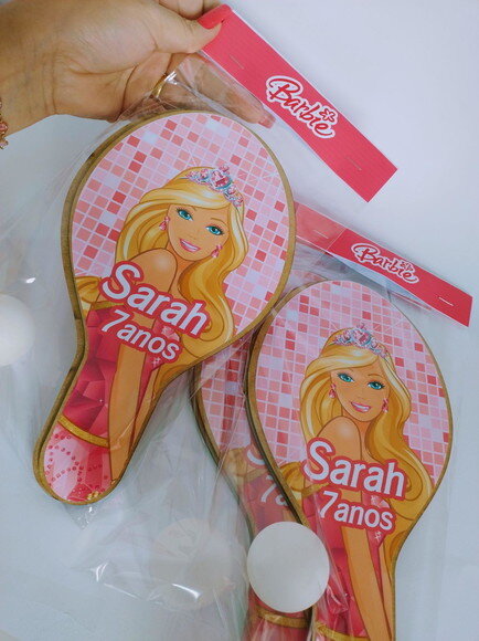 Raquete de Ping Pong Personalizada Barbie