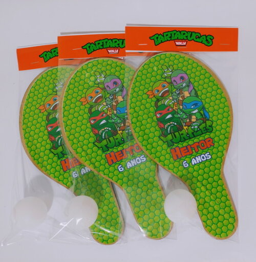 Raquete de Ping Pong Personalizada Tartarugas Ninjas