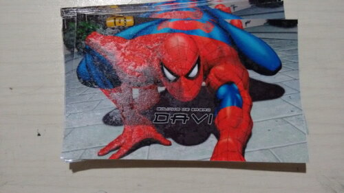 Rotulo bolinha de sabao homem aranha