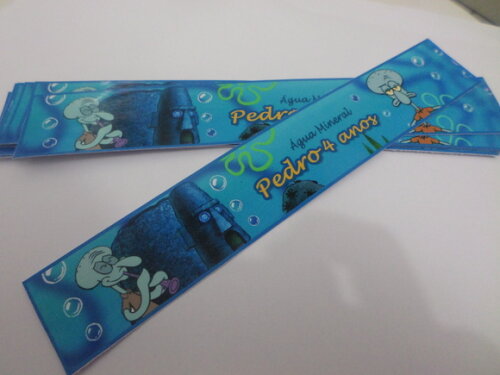 Rotulo para Agua Bob Esponja