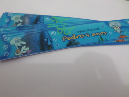 Rotulo para Agua Bob Esponja