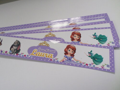 Rotulo para Agua da Princesa Sofia