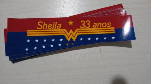 Rotulo para Agua Mulher Maravilha