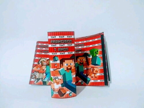 Rotulo para Caixa de Suco Minecraft