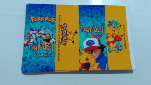 Rotulo para Caixa de Suco Pokemon