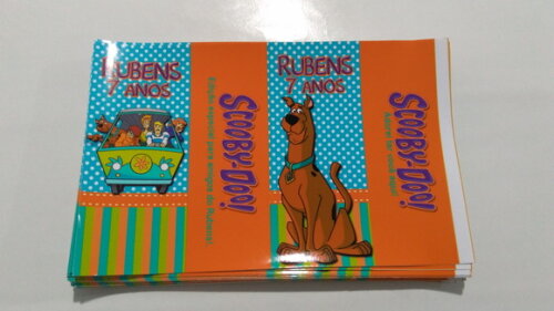 Rotulo para Caixa de Suco Scooby Doo