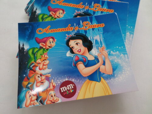 Rotulo para mms branca de neve